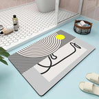 Abstract Floral Bathroom Mat | High & Bury