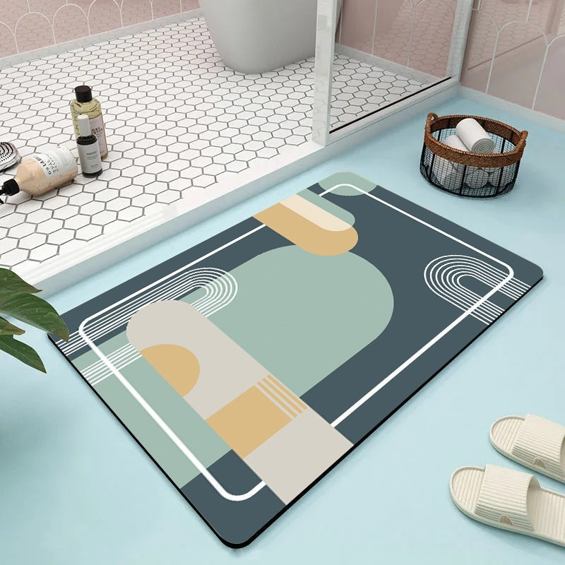 Abstract Floral Bathroom Mat | High & Bury
