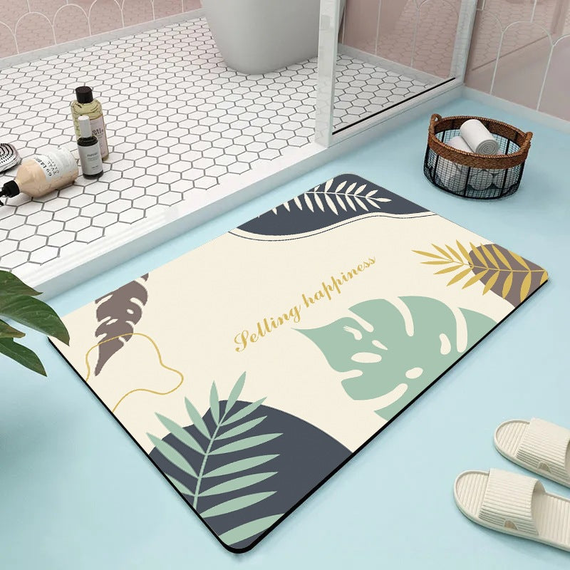 Abstract Floral Bathroom Mat | High & Bury