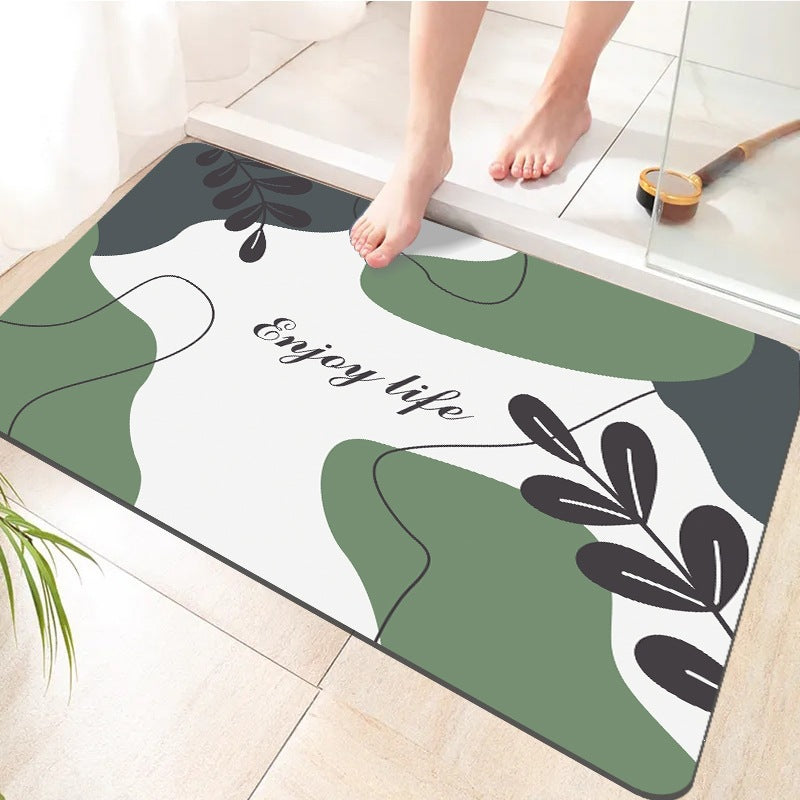 Abstract Floral Bathroom Mat | High & Bury