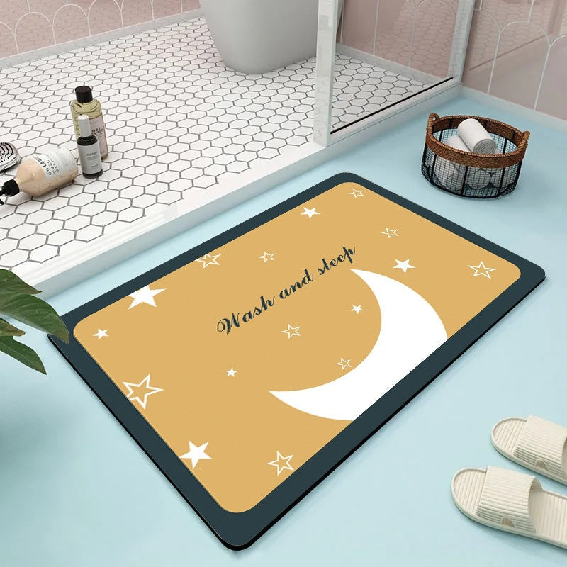 Abstract Floral Bathroom Mat | High & Bury