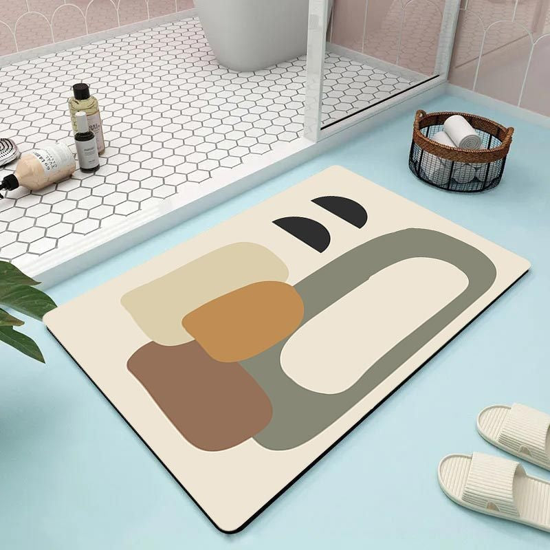 Abstract Floral Bathroom Mat | High & Bury