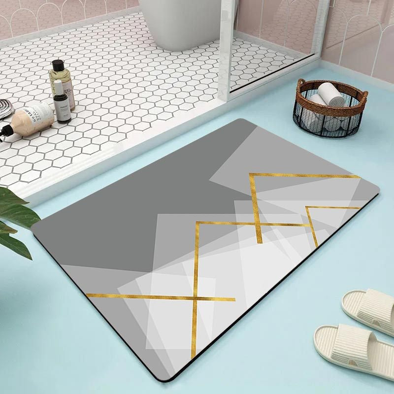 Abstract Floral Bathroom Mat | High & Bury