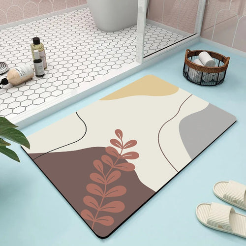 Abstract Floral Bathroom Mat | High & Bury