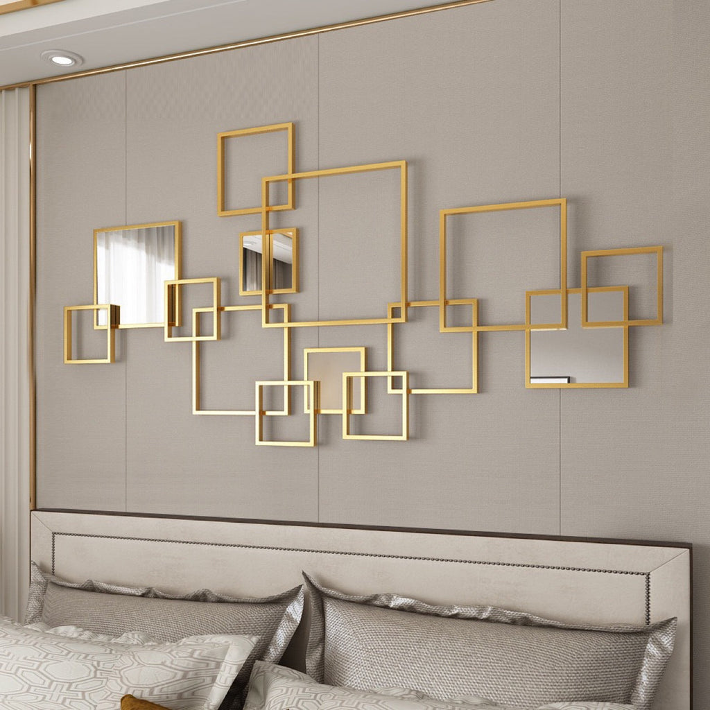 Abstract Geometric Wall Mirror Set | High & Bury