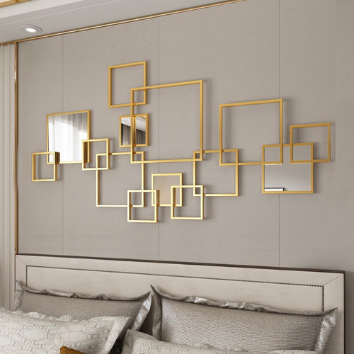 Abstract Geometric Wall Mirror Set | High & Bury