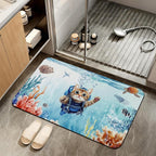 Abstract Marble Design Bath Mat | High & Bury