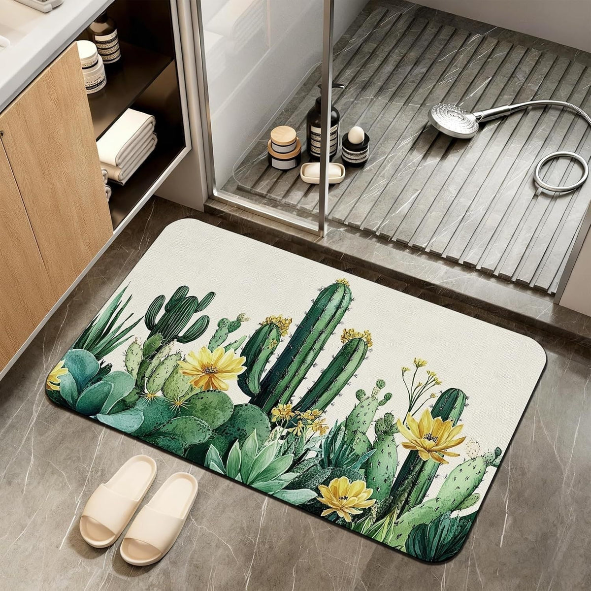 Abstract Marble Design Bath Mat | High & Bury
