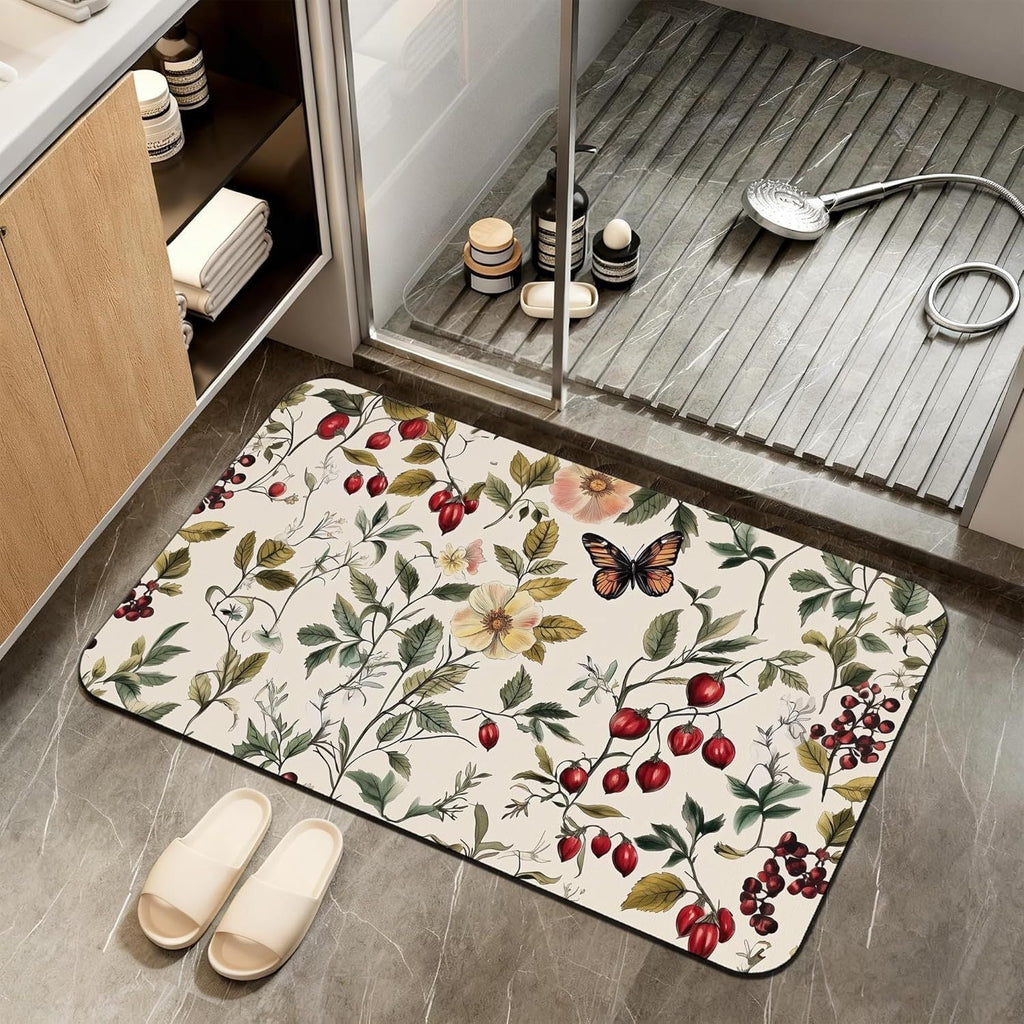 Abstract Marble Design Bath Mat | High & Bury