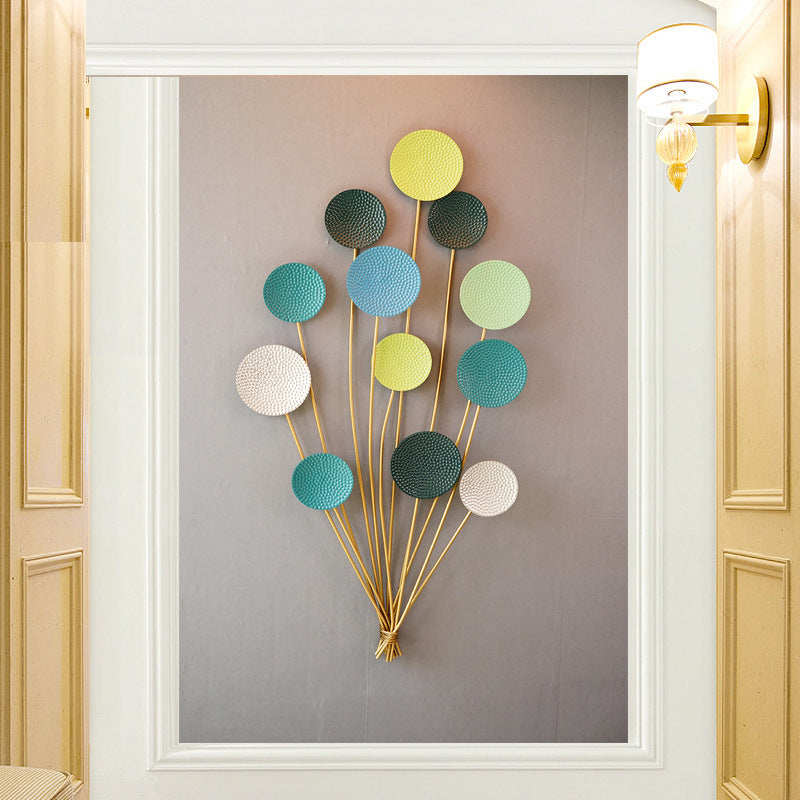 Abstract Metal Wall Art Sculpture Blue | High & Bury