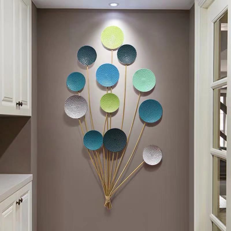 Abstract Metal Wall Art Sculpture Blue | High & Bury
