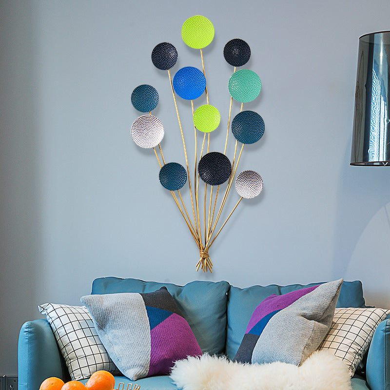 Abstract Metal Wall Art Sculpture Blue | High & Bury