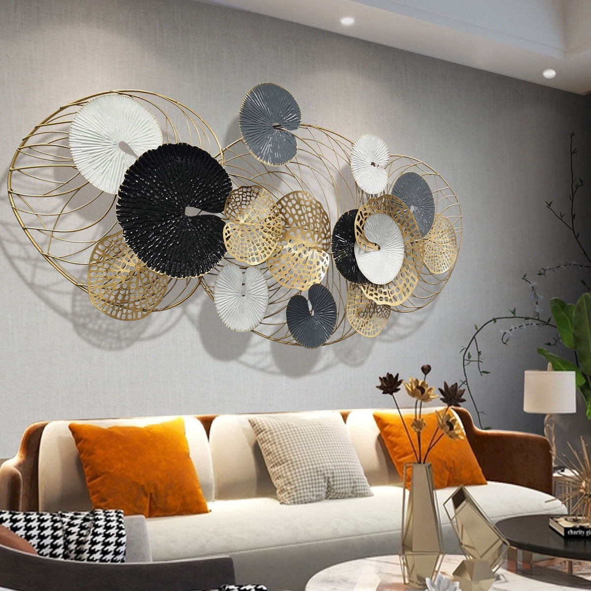 Abstract Metal Wall Art Sculpture | High & Bury
