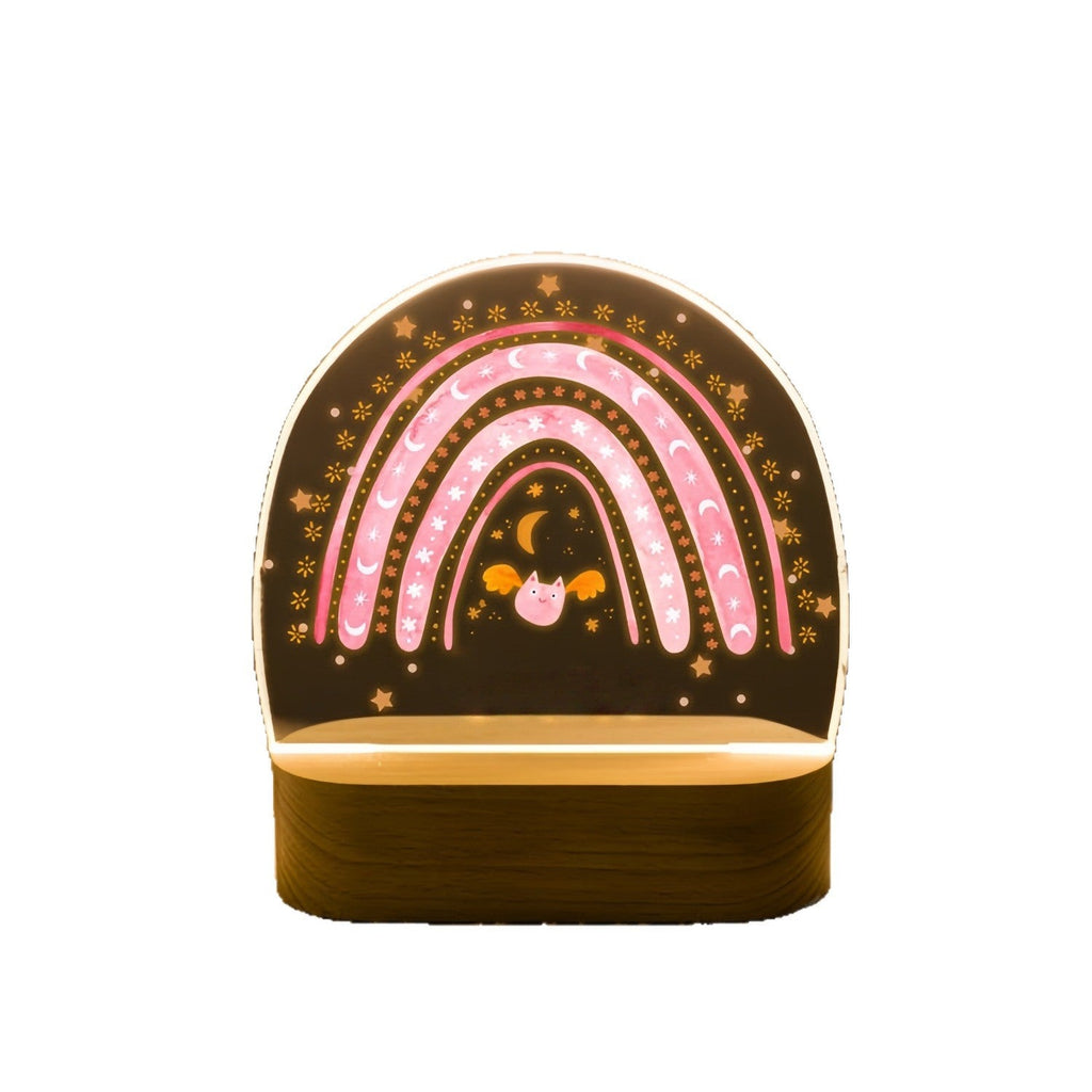 Acrylic LED Rainbow Flower Night Lamp | High & Bury