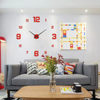 Acrylic Wall Clock, 40 cm Diameter, Black, Quartz Movement, view 4