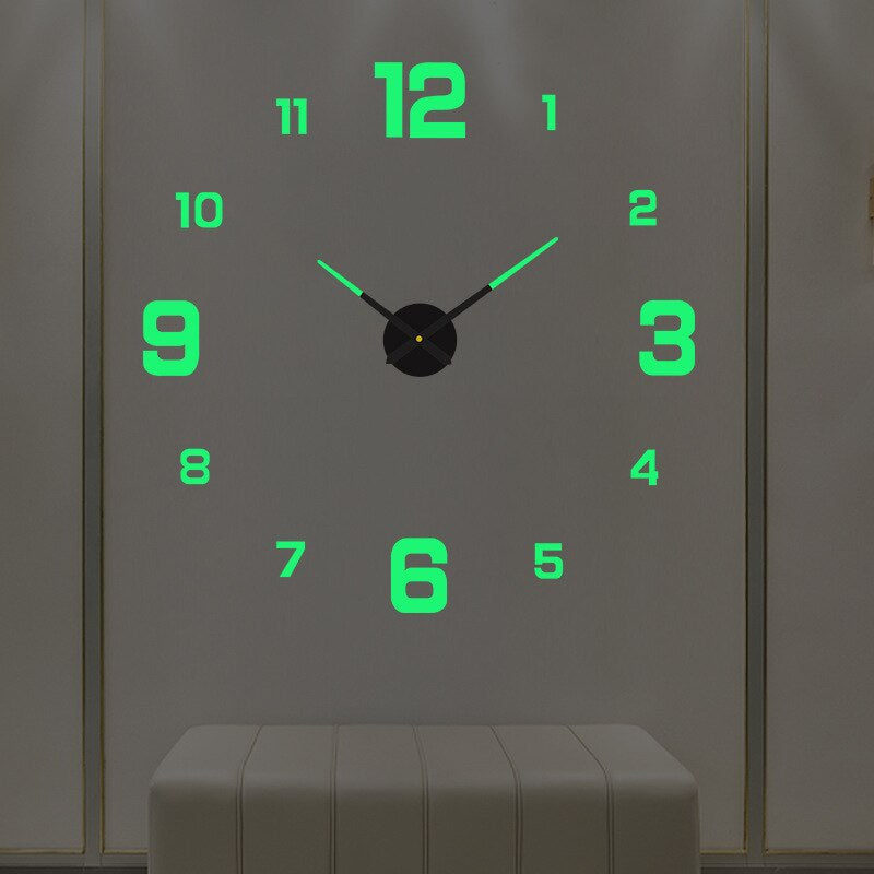 Acrylic Wall Clock, 40 cm Diameter, Black, Quartz Movement, view 5
