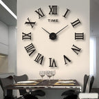 Acrylic Wall Clock, 40 cm Diameter, Black, Quartz Movement, view 6