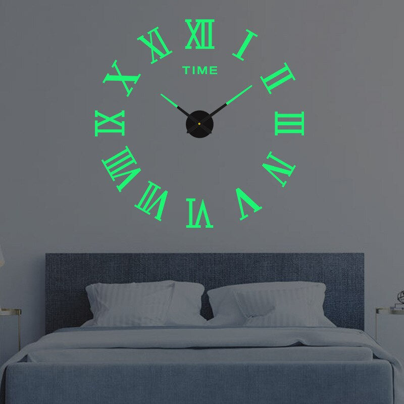 Acrylic Wall Clock, 40 cm Diameter, Black, Quartz Movement, view 7