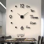 Acrylic Wall Clock, 40 cm Diameter, Black, Quartz Movement, view 8