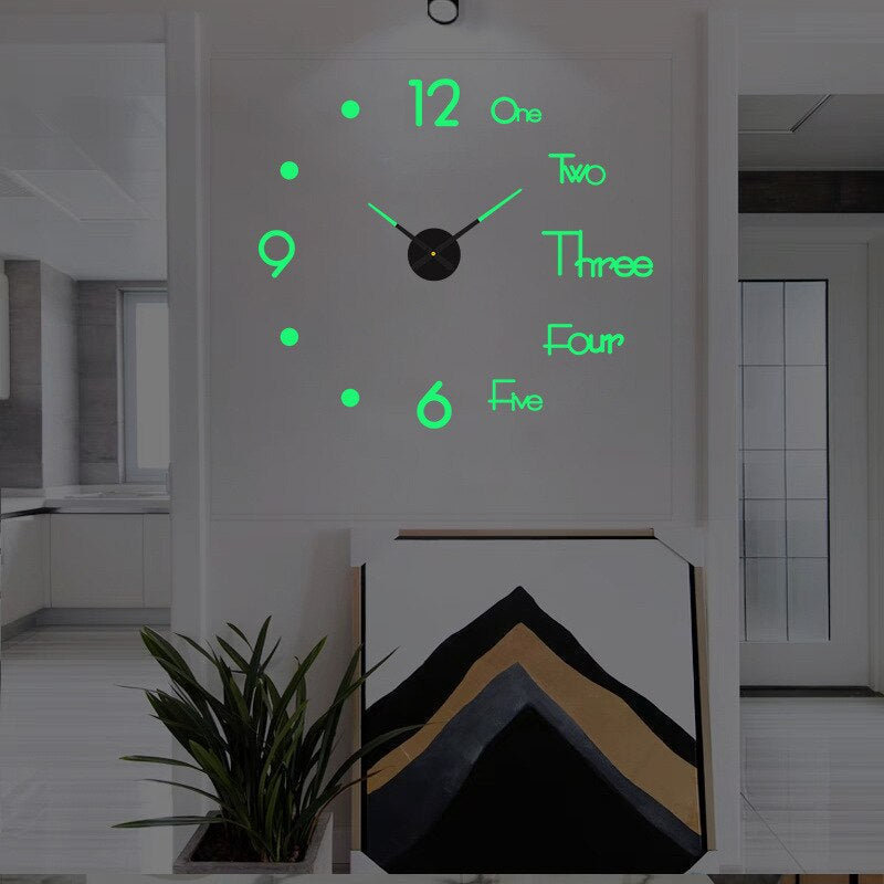 Acrylic Wall Clock, 40 cm Diameter, Black, Quartz Movement, view 9