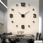 Acrylic Wall Clock, 40 cm Diameter, Black, Quartz Movement