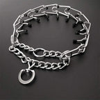 Adjustable Dog Prong Training Collar with Rubber-Coated Metal Prongs, view 9