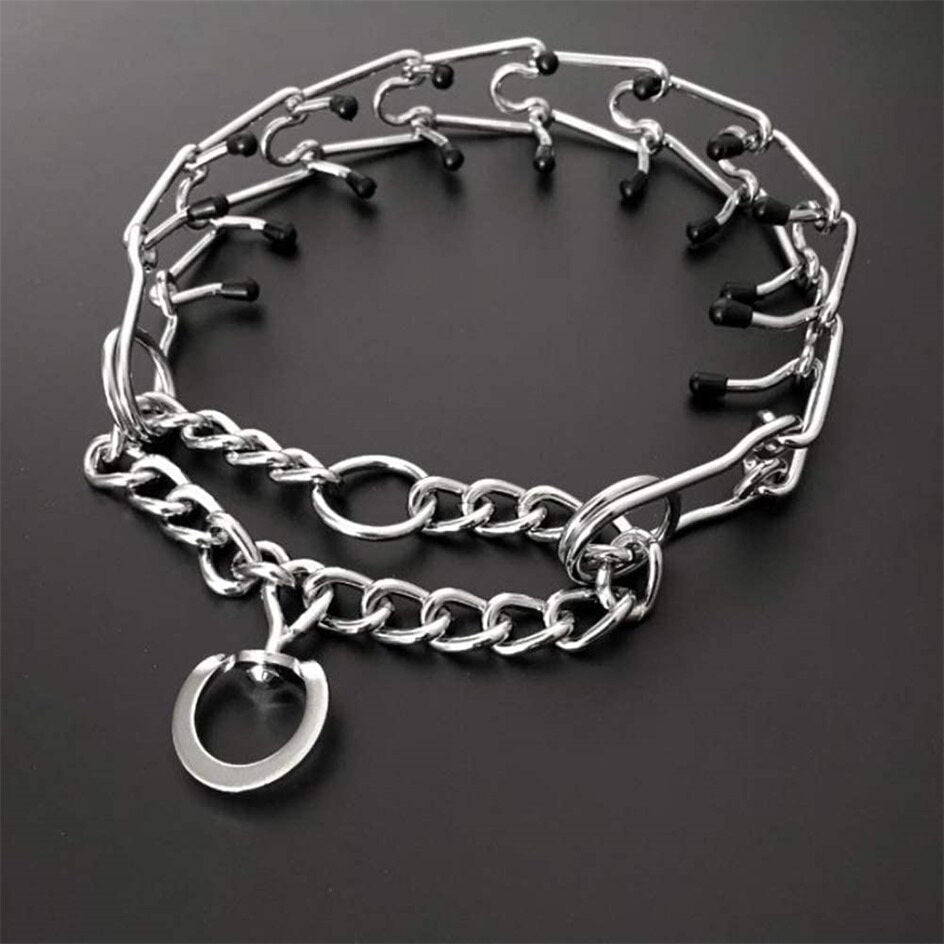 Adjustable Dog Prong Training Collar with Rubber-Coated Metal Prongs, view 9