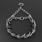 Adjustable Dog Prong Training Collar with Rubber-Coated Metal Prongs