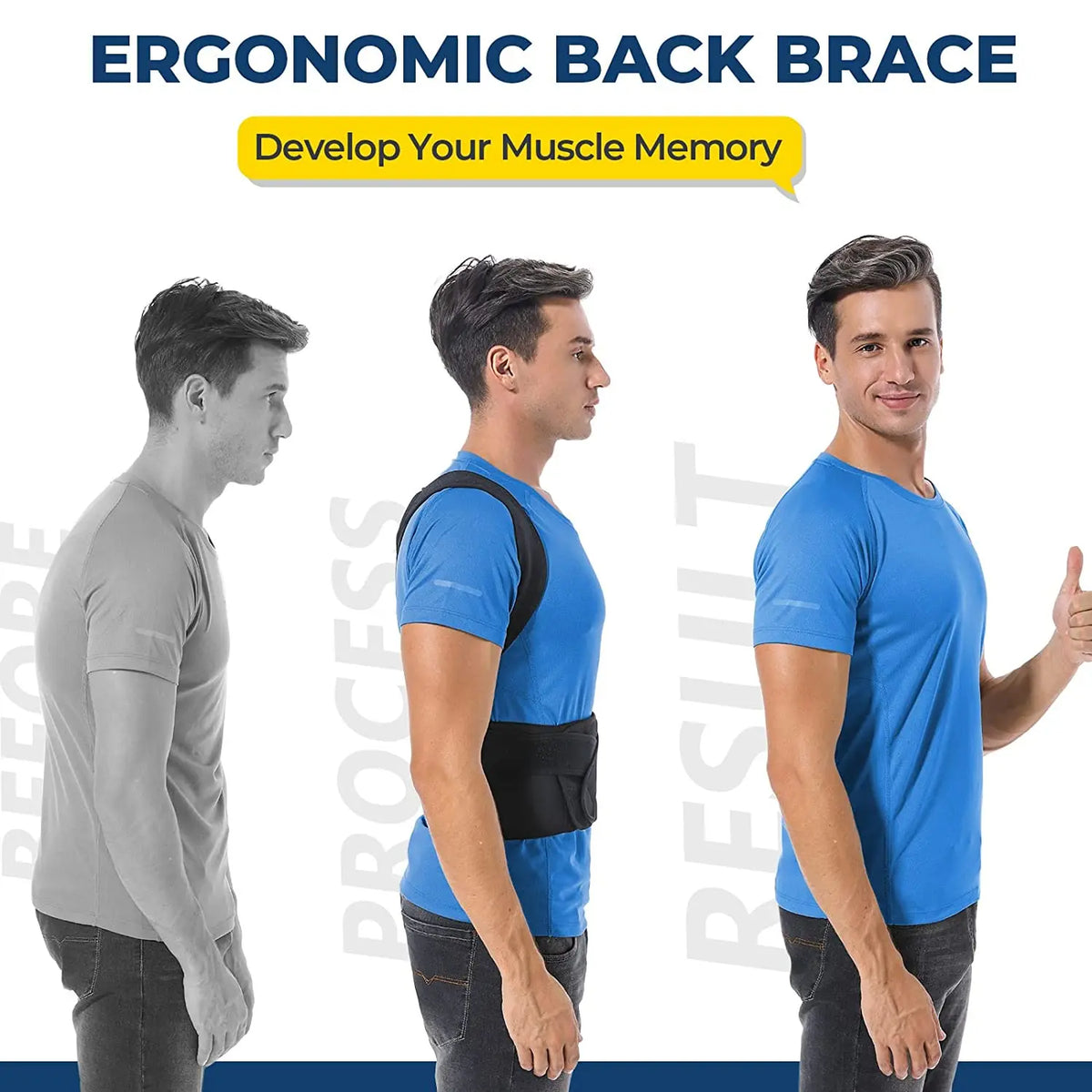 Adjustable Lumbar Support Posture Corrector Belt for Men and Women, view 11