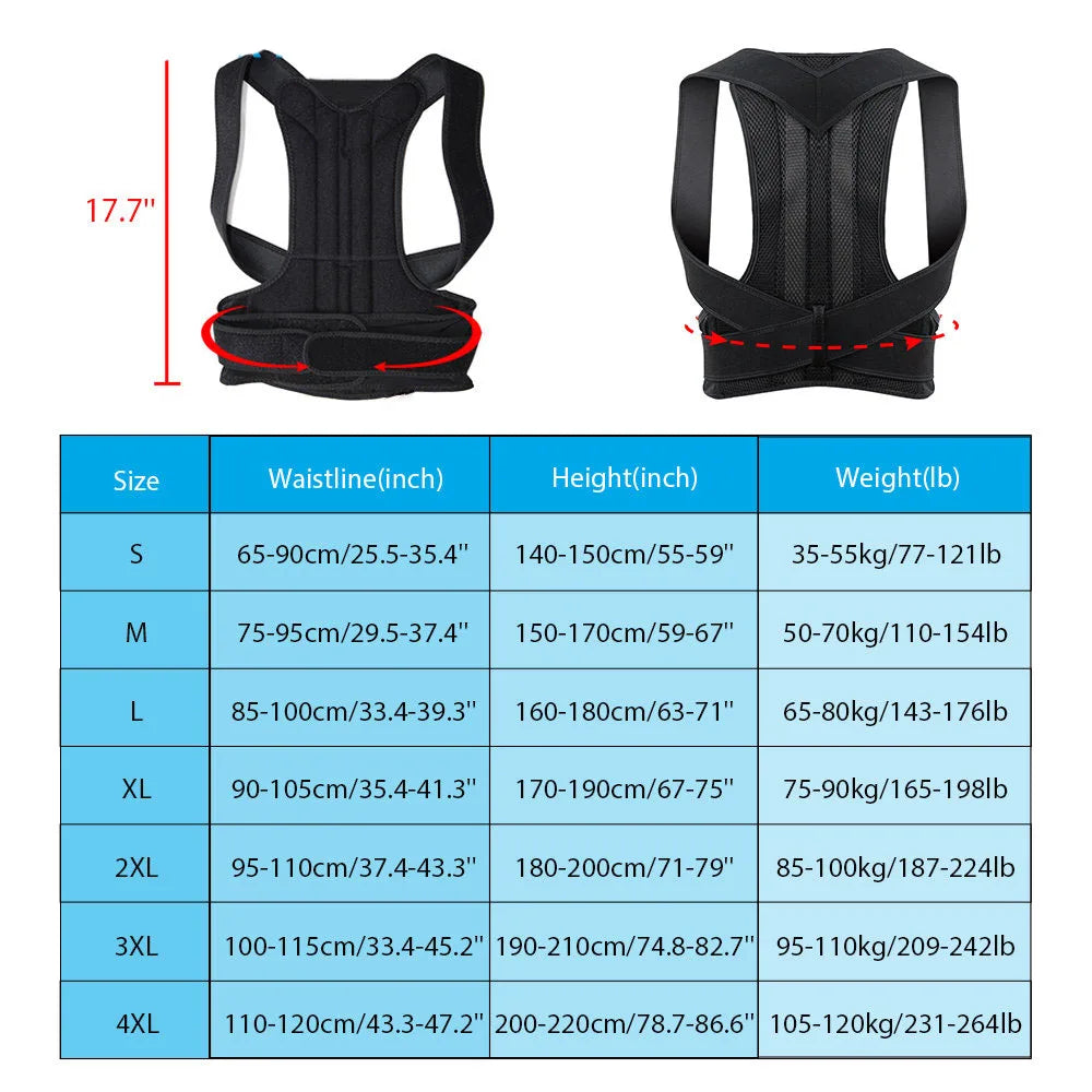 Adjustable Lumbar Support Posture Corrector Belt for Men and Women, view 12