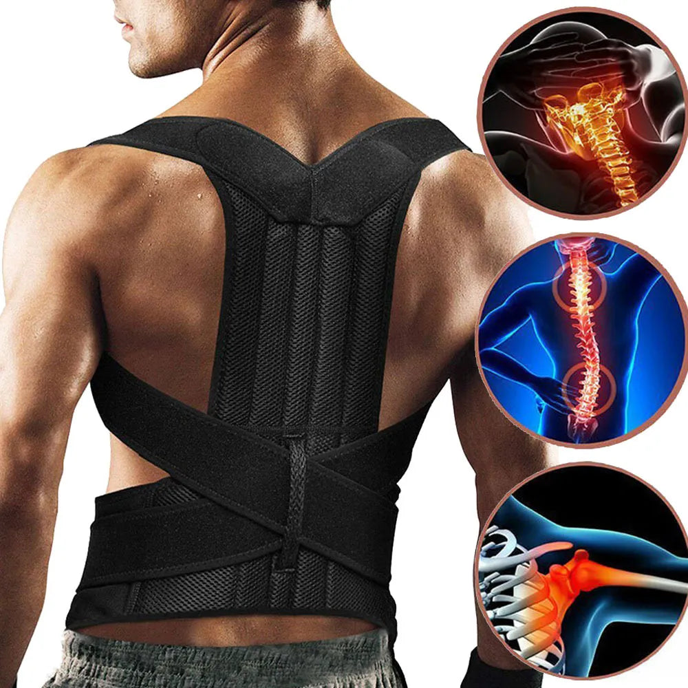 Adjustable Lumbar Support Posture Corrector Belt for Men and Women, view 2