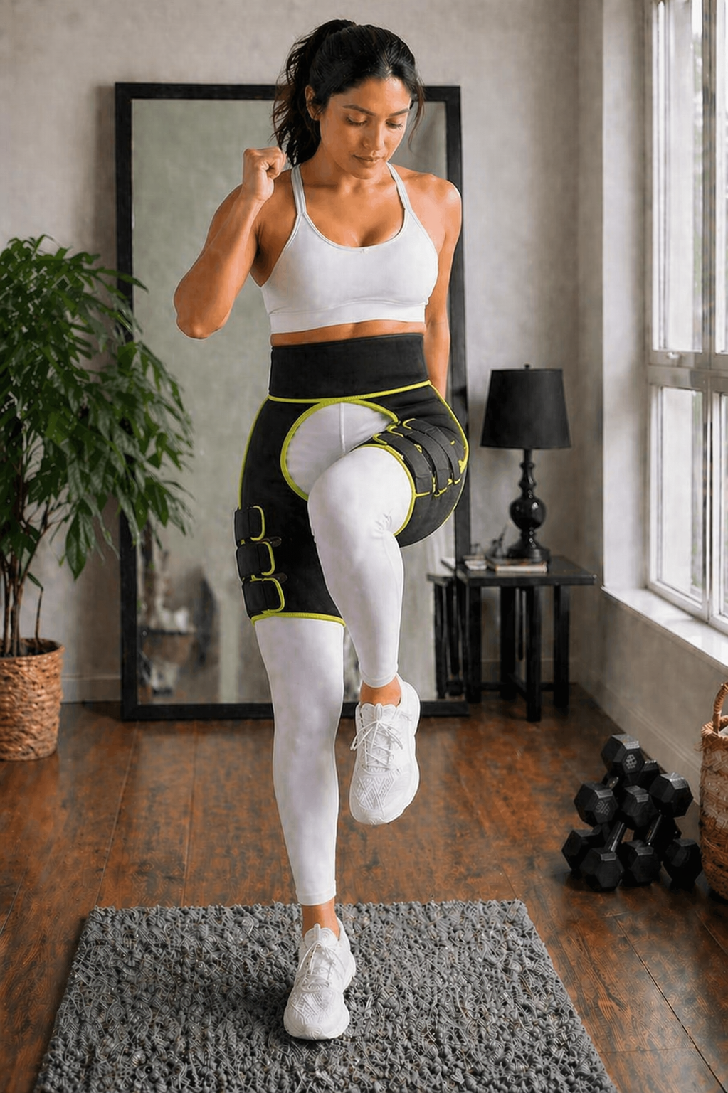 Adjustable Polyester Abdominal Binder with Thigh Straps, Regular Thickness, view 2