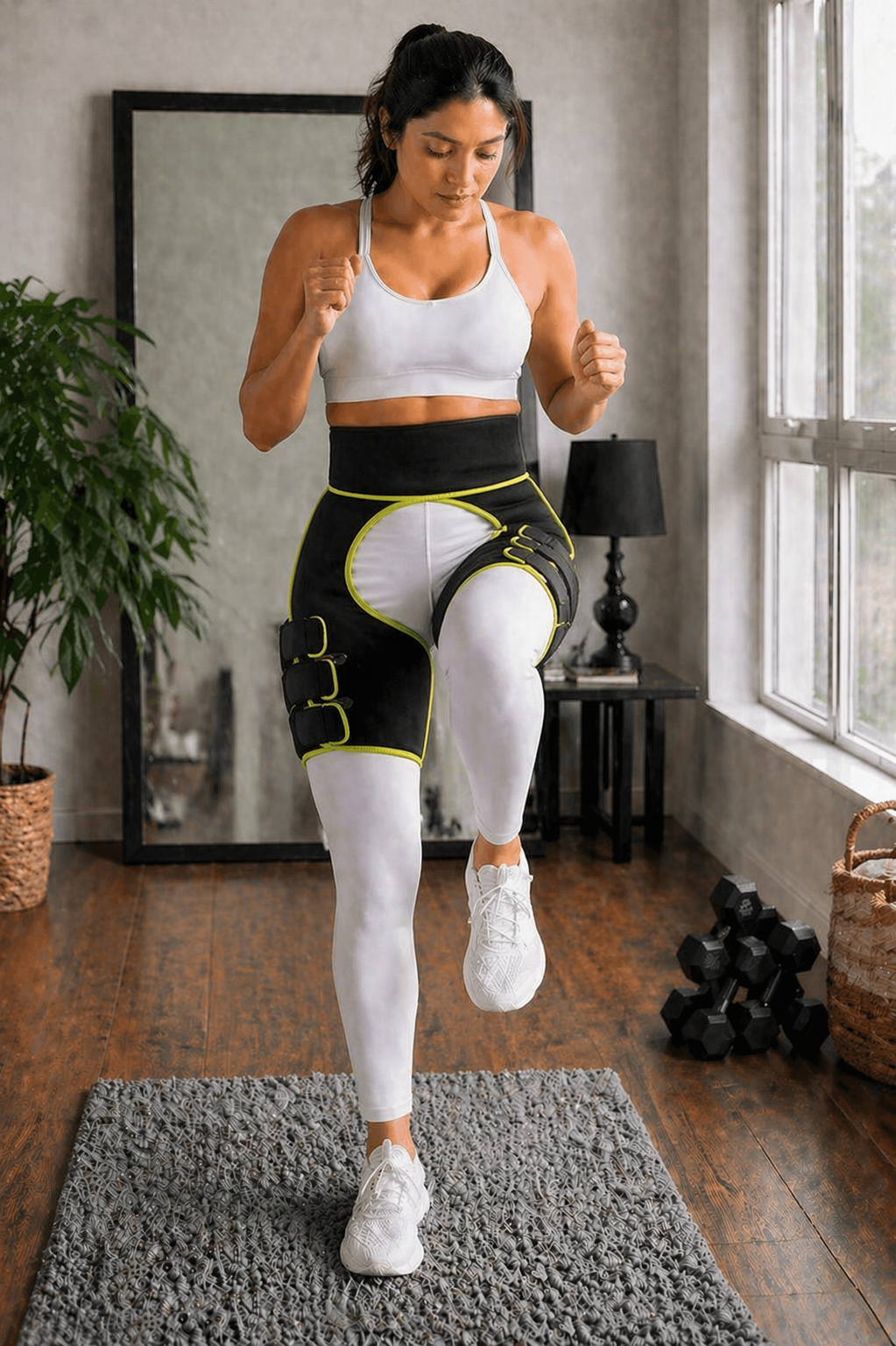 Adjustable Polyester Abdominal Binder with Thigh Straps, Regular Thickness