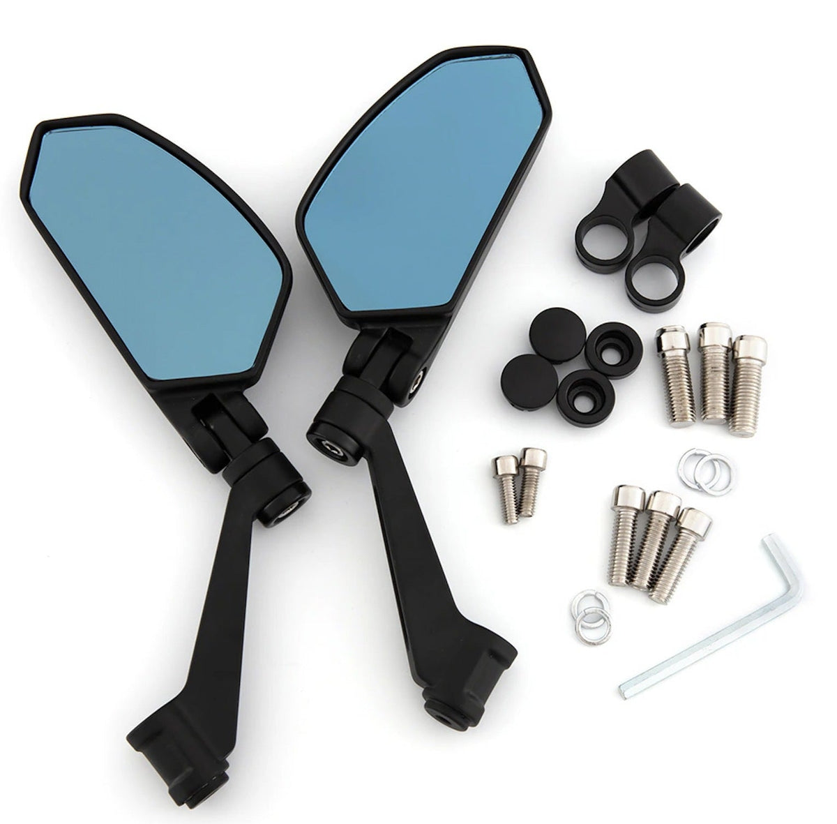Adjustable Rearview Motorcycle Mirrors with Modern Design