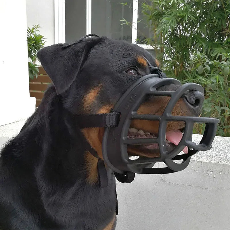 Adjustable Soft Plastic Dog Muzzle for Training and Everyday Use, view 3