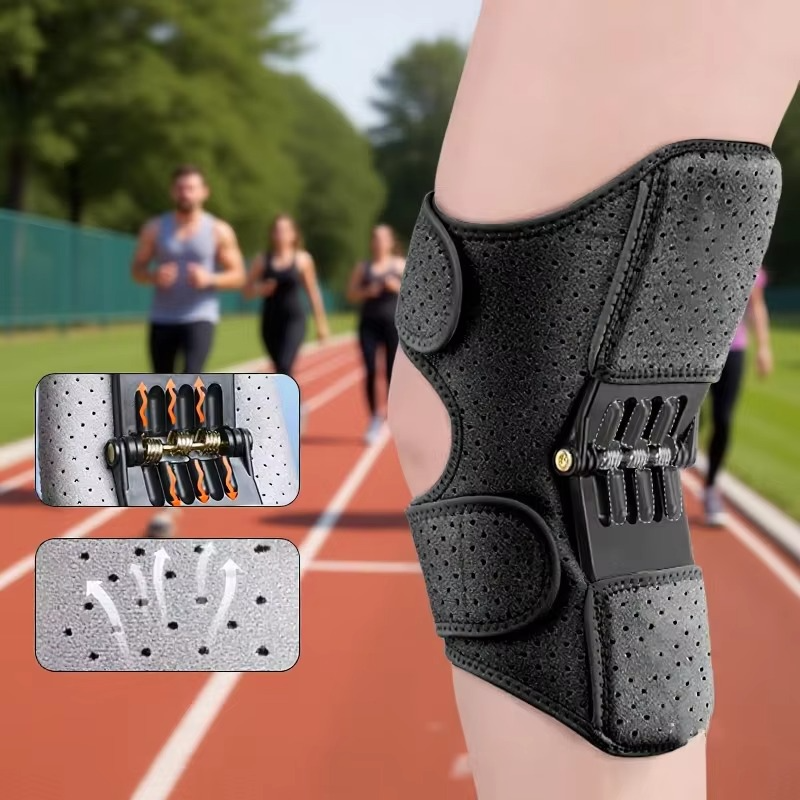Adjustable Spring-Loaded Knee Support Brace for Daily Wear, view 2