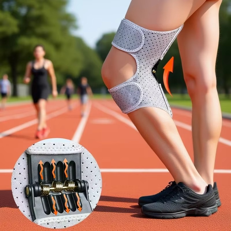 Adjustable Spring-Loaded Knee Support Brace for Daily Wear, view 5