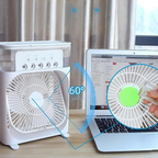 Air Cooler Fan with 7-Colour LED Night Light, 3 Wind Speeds and Mist Levels, view 3