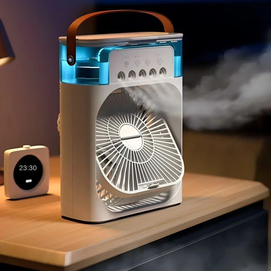 Air Cooler Fan with 7-Colour LED Night Light, 3 Wind Speeds and Mist Levels, view 4
