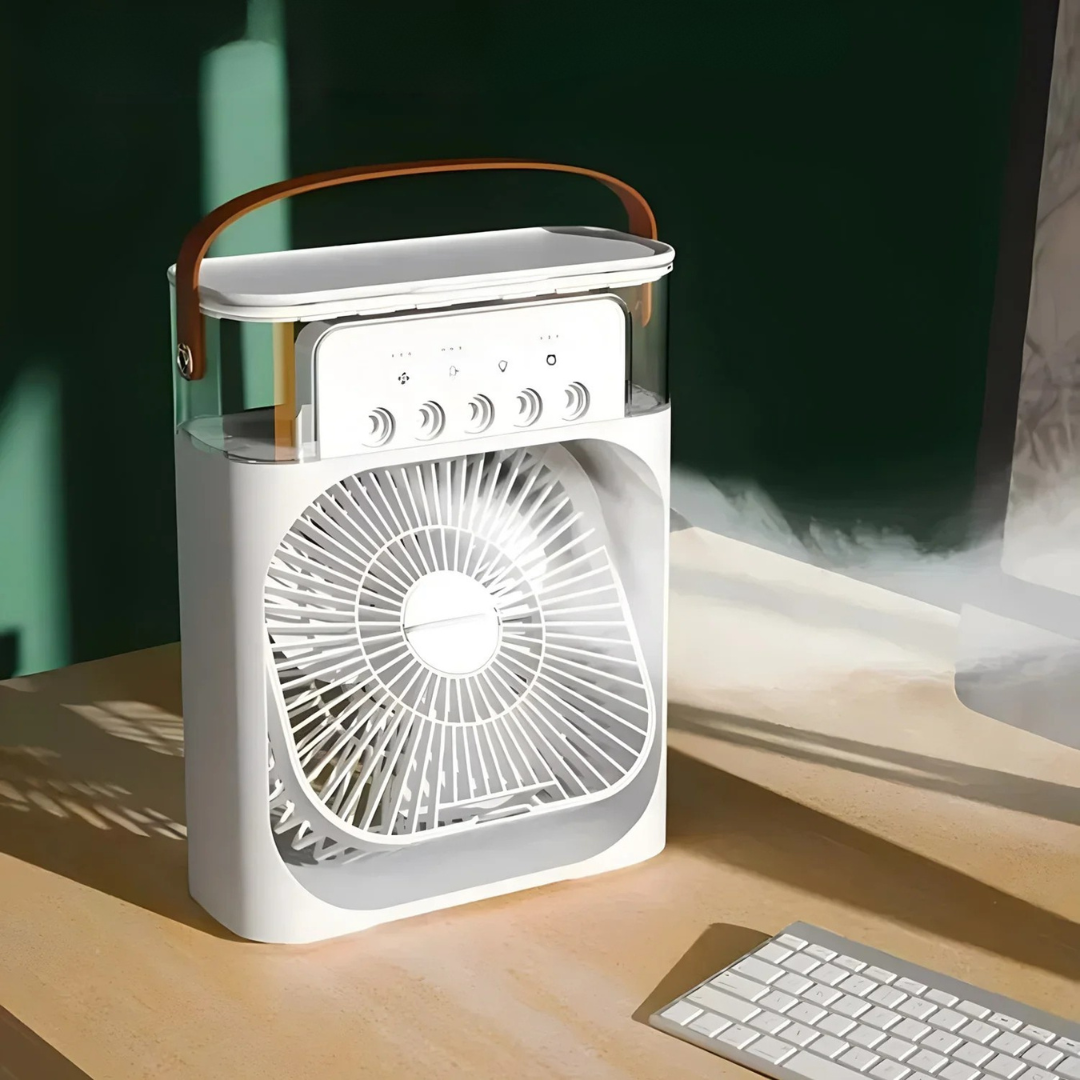 Air Cooler Fan with 7-Colour LED Night Light, 3 Wind Speeds and Mist Levels, view 5