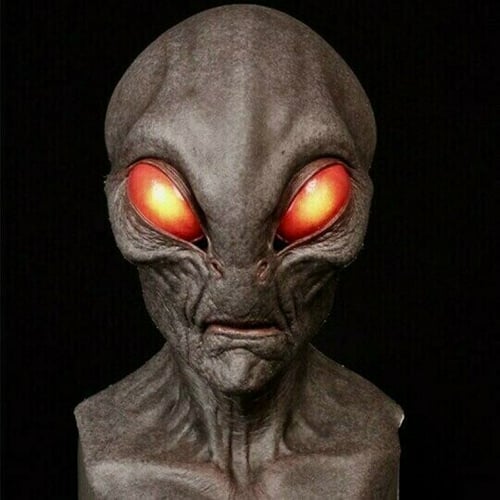 Alien Mask in Latex and Silicone for Halloween, Cosplay and Parties, view 4