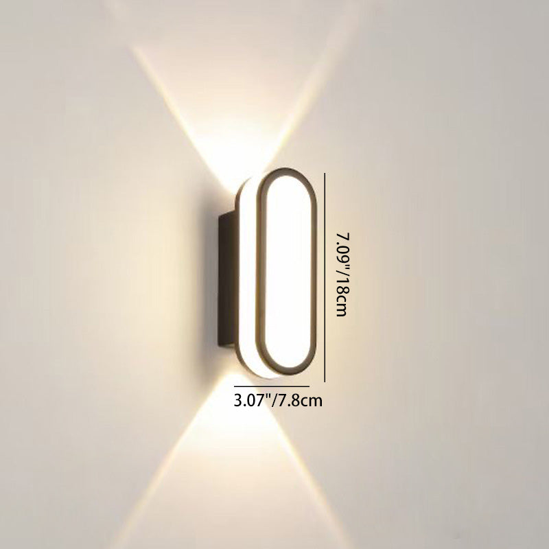 Aluminium and Acrylic LED Wall Sconce, Small 7W or Large 10W, view 3