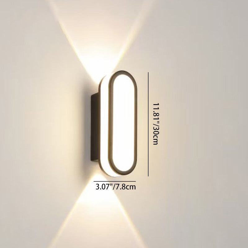 Aluminium and Acrylic LED Wall Sconce, Small 7W or Large 10W, view 4