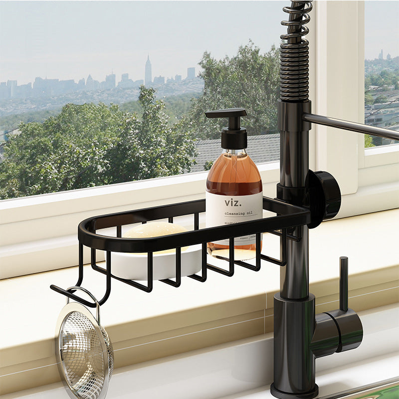 Aluminium Shower Soap and Shampoo Storage Holder with Hooks and Rods, 80g, view 10