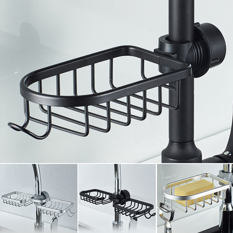 Aluminium Shower Soap and Shampoo Storage Holder with Hooks and Rods, 80g, view 11