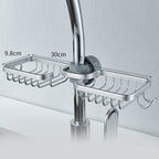 Aluminium Shower Soap and Shampoo Storage Holder with Hooks and Rods, 80g, view 14