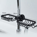 Aluminium Shower Soap and Shampoo Storage Holder with Hooks and Rods, 80g, view 15