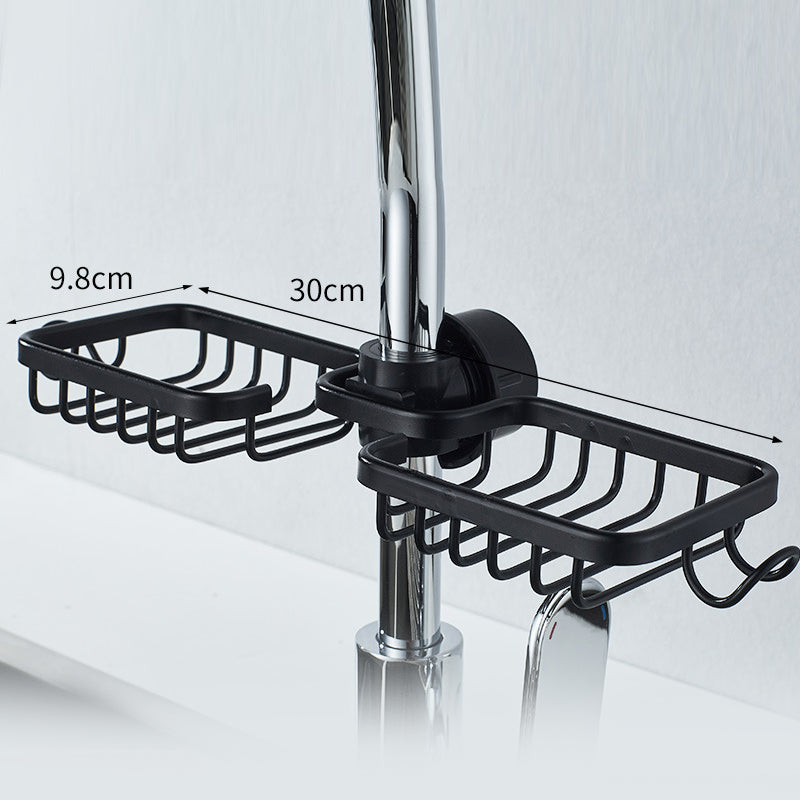 Aluminium Shower Soap and Shampoo Storage Holder with Hooks and Rods, 80g, view 15