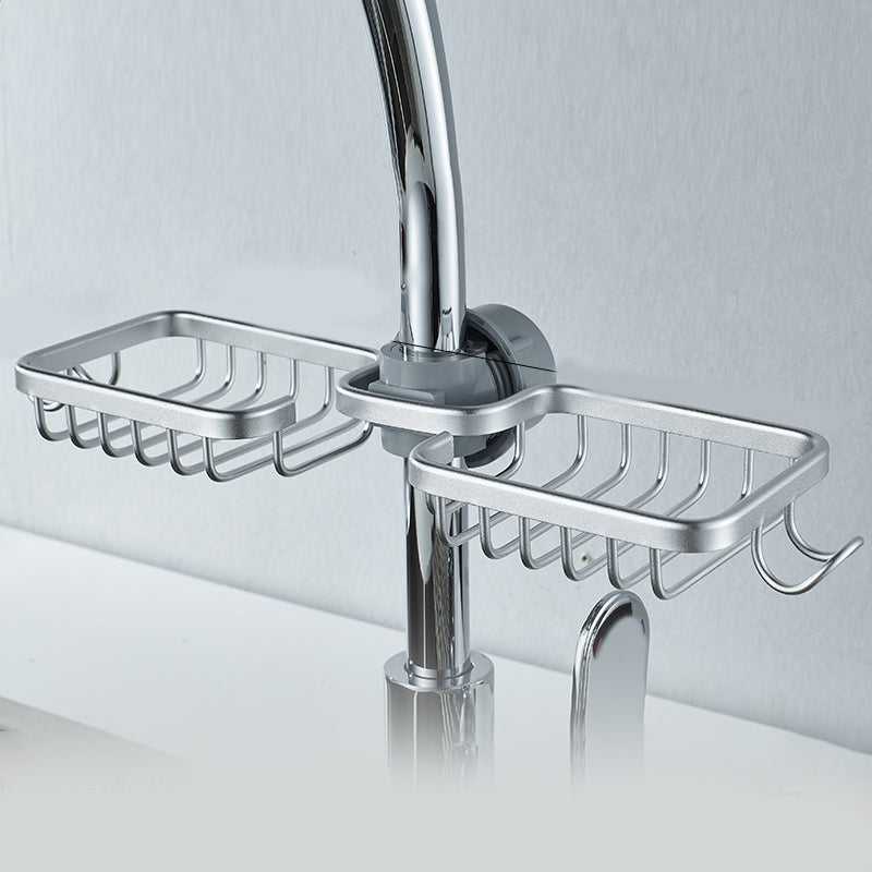 Aluminium Shower Soap and Shampoo Storage Holder with Hooks and Rods, 80g, view 18