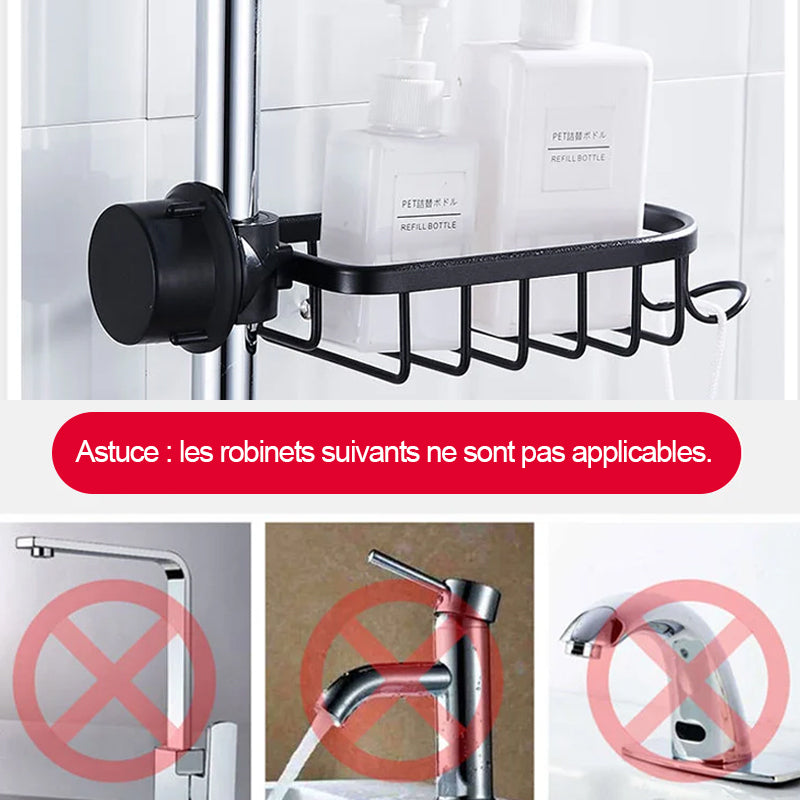 Aluminium Shower Soap and Shampoo Storage Holder with Hooks and Rods, 80g, view 3
